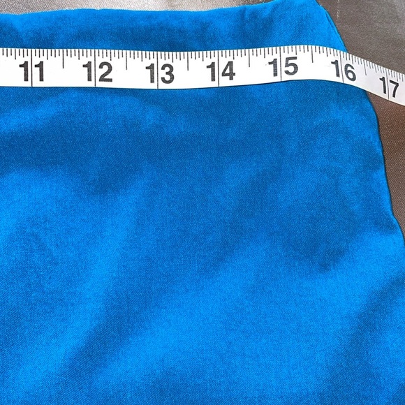 Attyre Bright Blue Pull-on Stretch Pencil Skirt Career Business Professional 12P - Picture 4 of 9